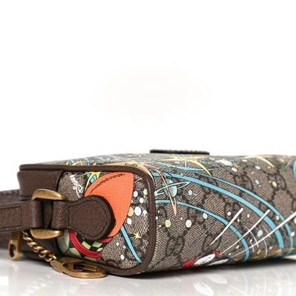 Gucci X DISNEY GG Supreme Monogram Donald Duck Interlocking G Shoulder Bag Beige Multicolor New Acero 9 of 12