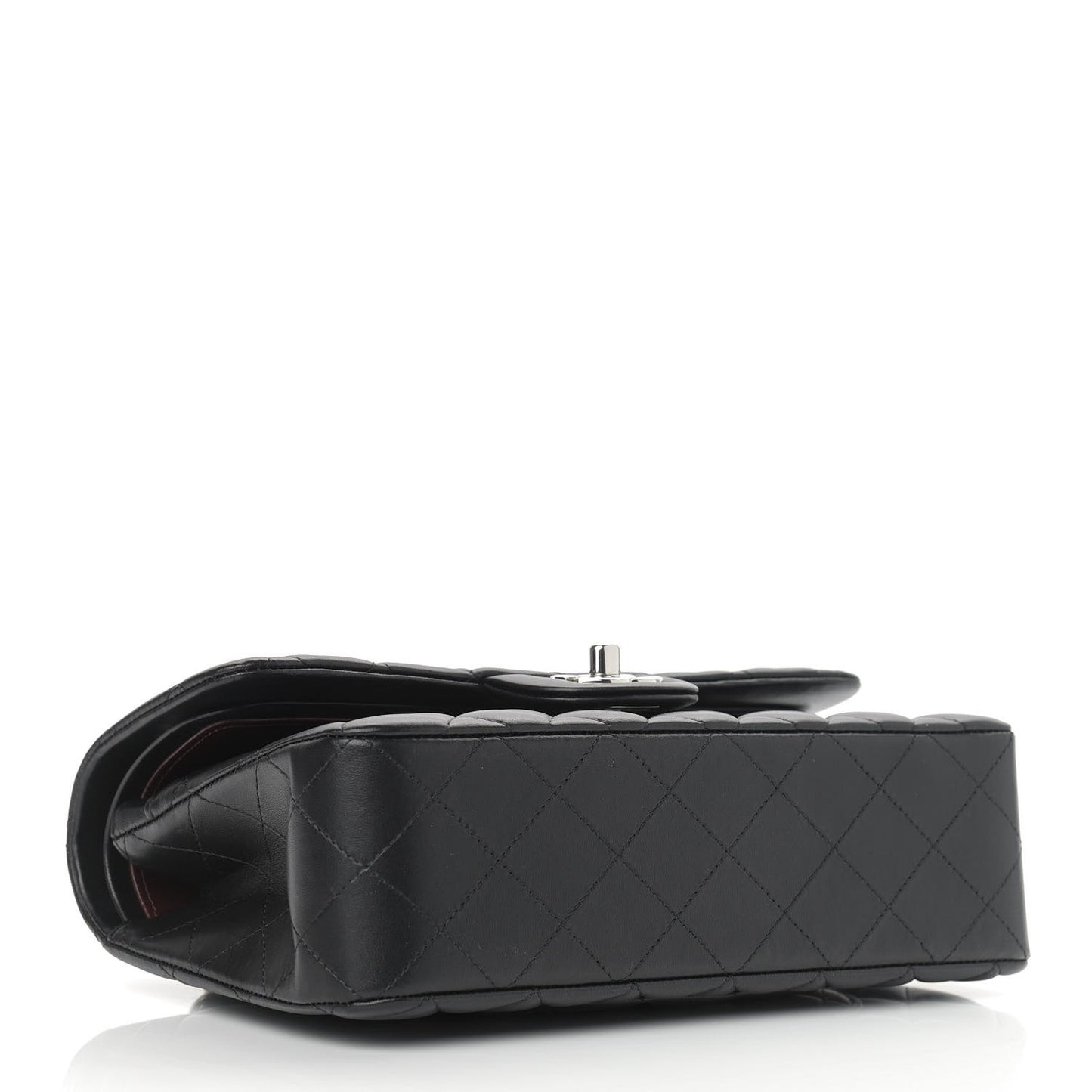 Lambskin Quilted Small Double Flap Black