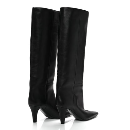 Saint Laurent Calfskin Jill Knee High Boots 39 Black 4 of 10