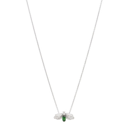 Tiffany Platinum Diamond Tsavorite Paper Flowers Firefly Pendant Necklace 1 of 4