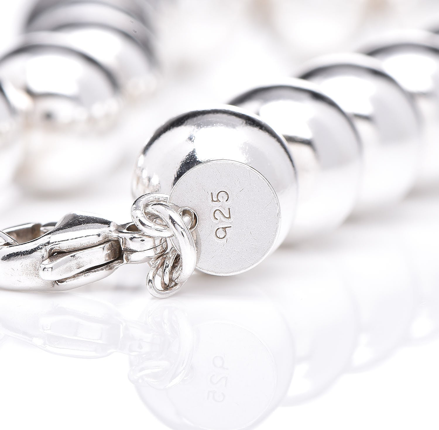 Tiffany Sterling Silver 10mm HardWear Ball Bracelet 6 of 6