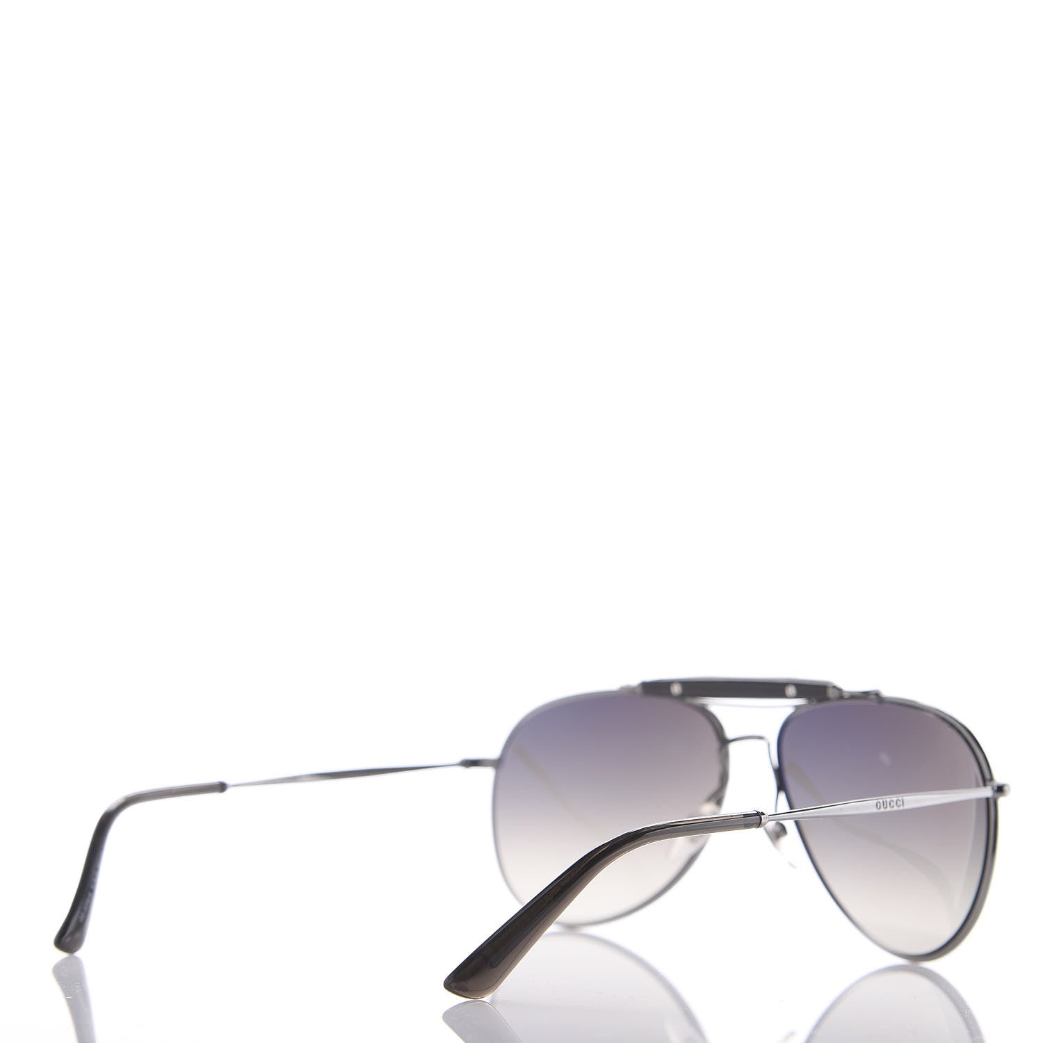 Gucci Bamboo Aviator GG 2235/S Sunglasses Gray Gunmetal 3 of 7