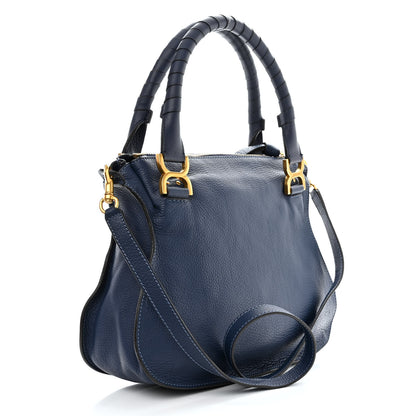 Chloe Calfskin Medium Marcie Satchel Royal Navy 3 of 20