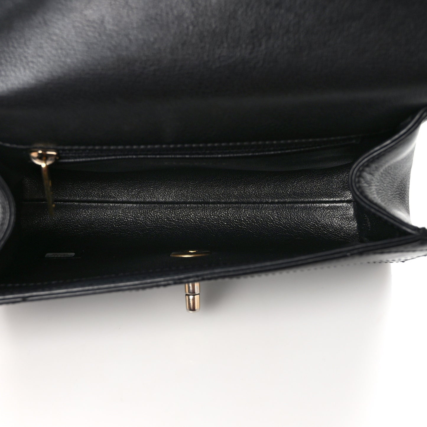 Calfskin Chevron Stitched Coco Waist Bag Black