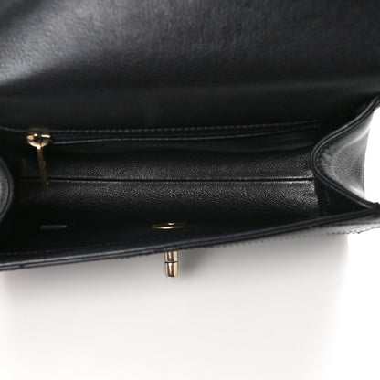 Chanel Calfskin Chevron Stitched Coco Waist Bag Black 5 of 9