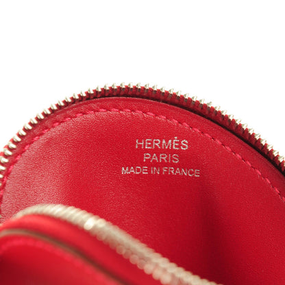 Hermes Tadelakt Tutti Frutti Pomme Coin Purse Wristlet Rouge Vif 6 of 8