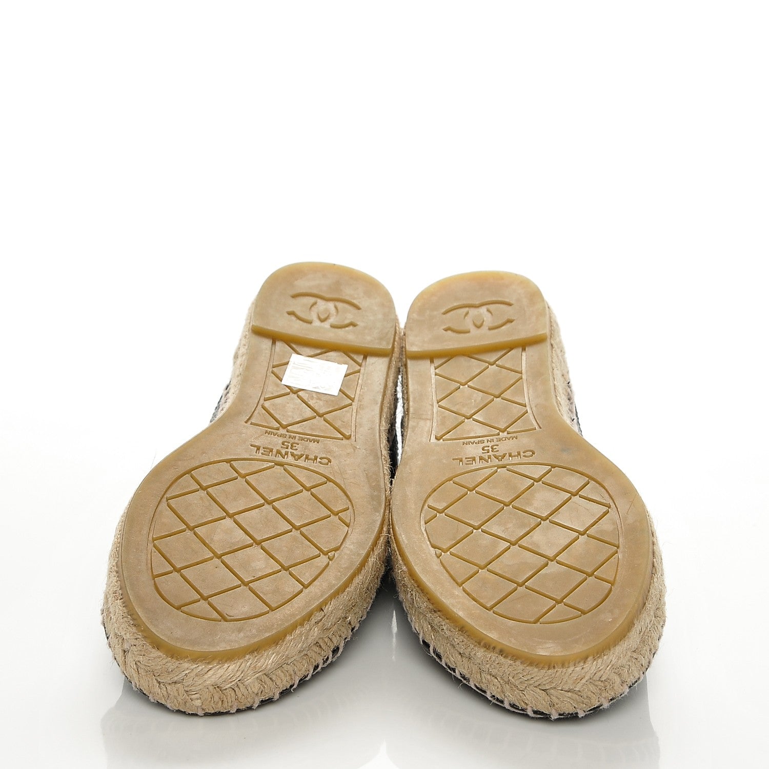 Chanel Grained Calfskin CC Espadrilles 35 Black 5 of 7