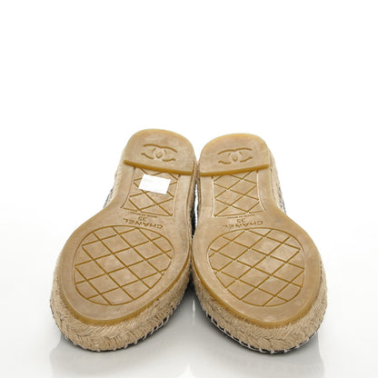 Chanel Grained Calfskin CC Espadrilles 35 Black 5 of 7