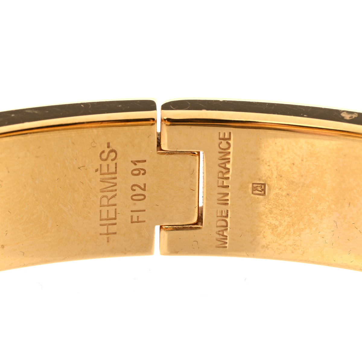 Enamel Printed Brides de Gala Bayadere Narrow Clic Clac H Bracelet PM Blue