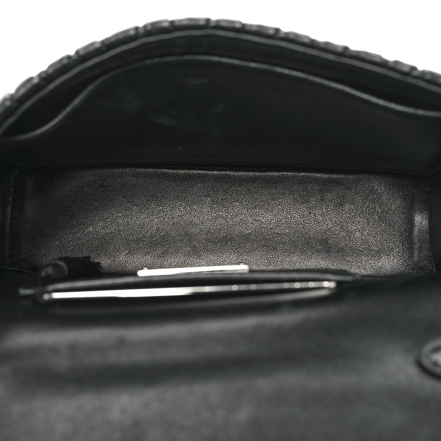 Nappa Matelasse Crystal Embellished Lady Top Handle Bag Black