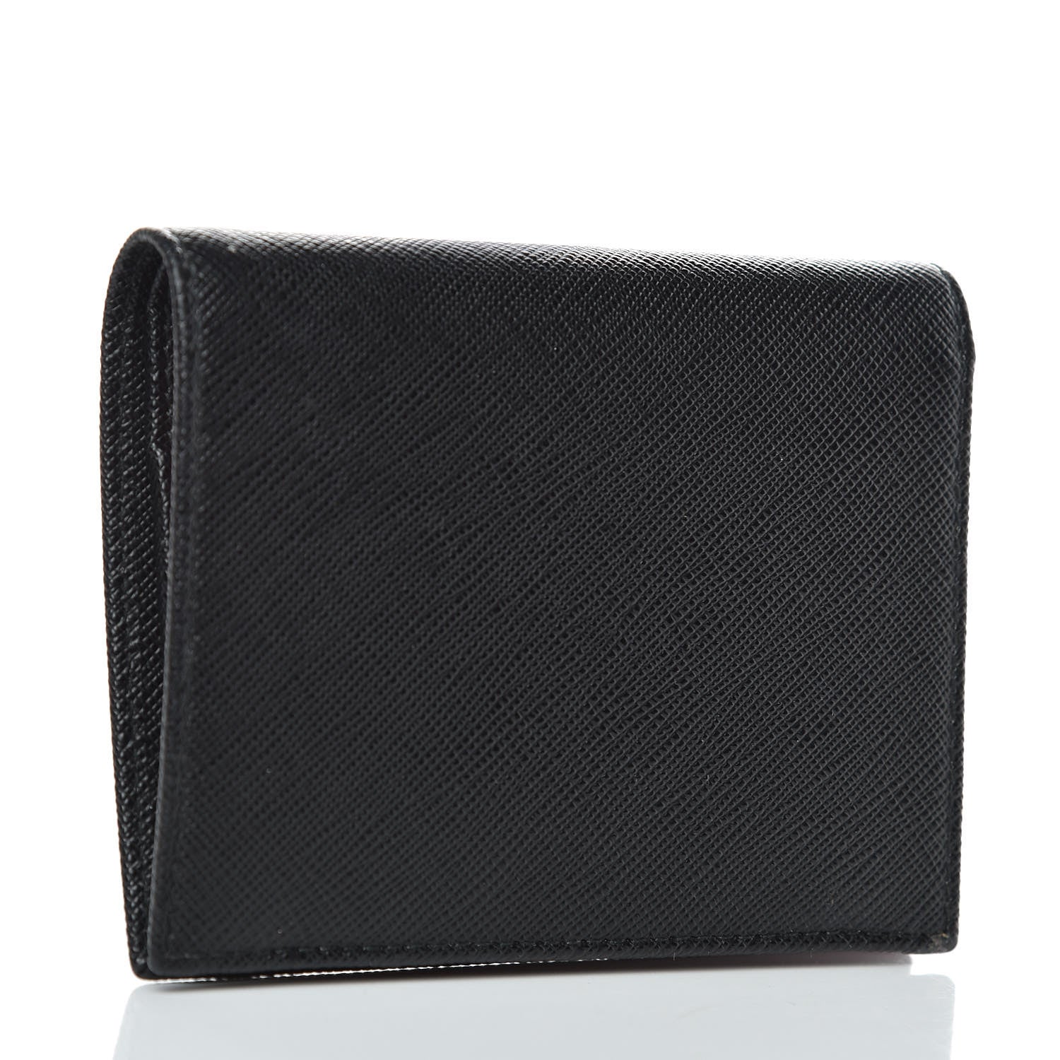 Prada Saffiano Multicolor Compact Wallet Black Soleil 3 of 7