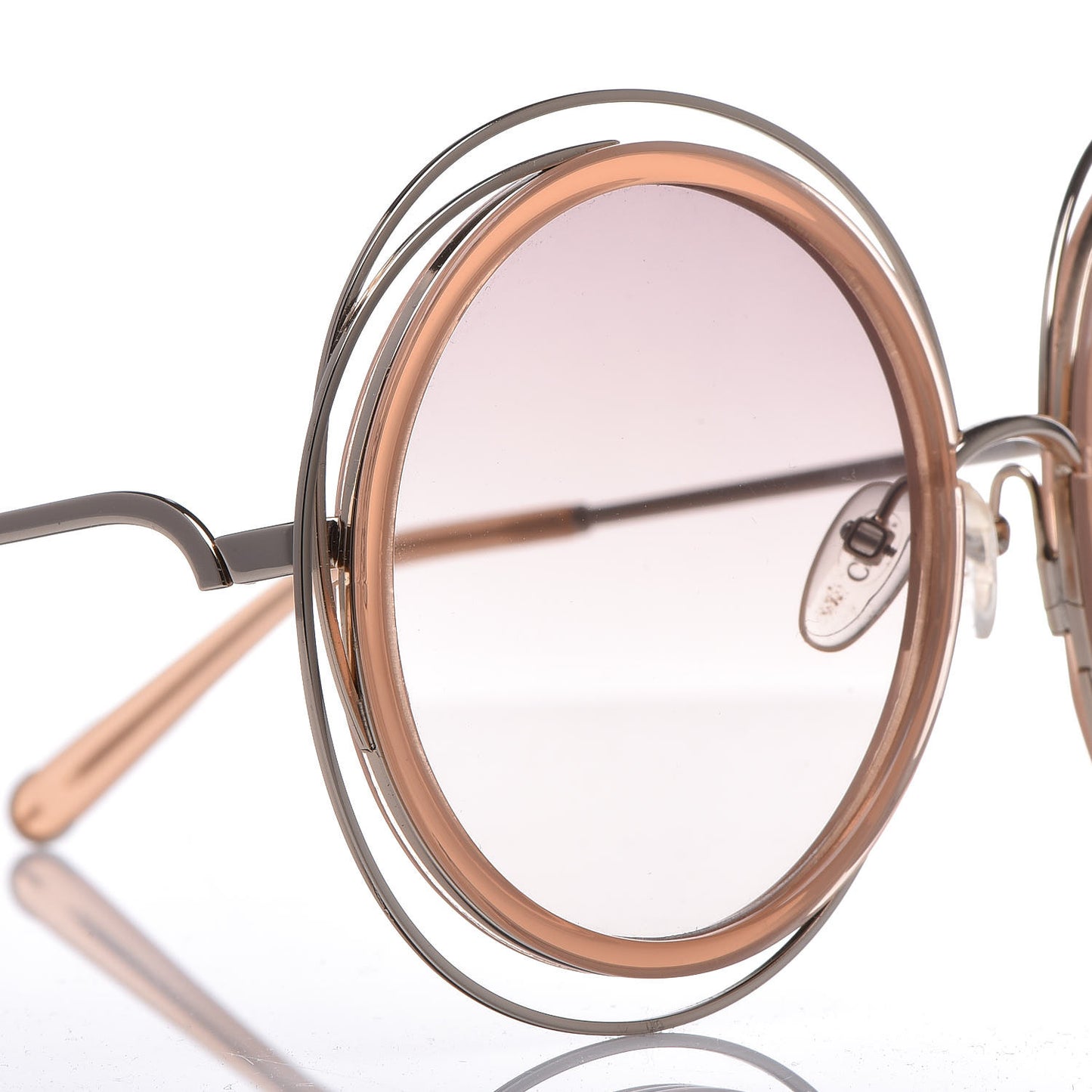 Oversized Round Carlina Sunglasses CE120S Peach Pink