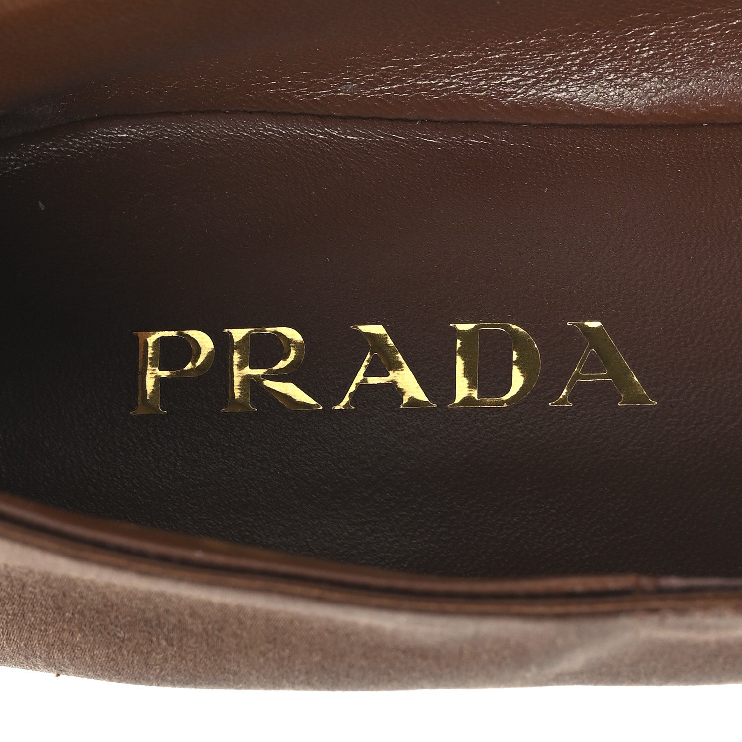Prada Satin Triangle Ballerina Flats Tabacco 9 of 10