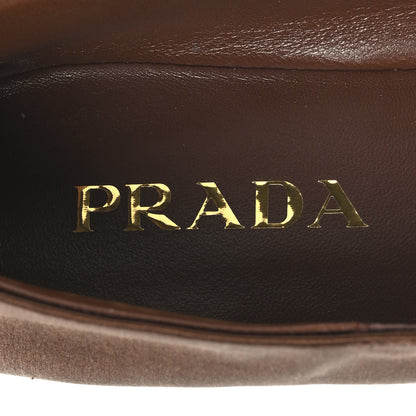 Prada Satin Triangle Ballerina Flats Tabacco 9 of 10