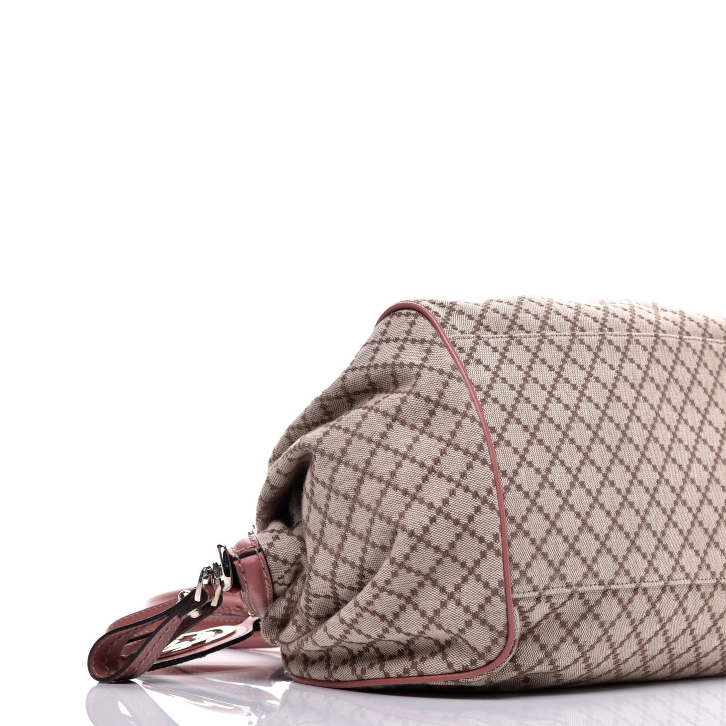 Diamante Medium Sukey Boston Interlocking G Charm Bag Pink