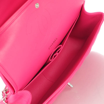 Chanel Lambskin Quilted Jumbo Double Flap Dark Pink 6 of 7