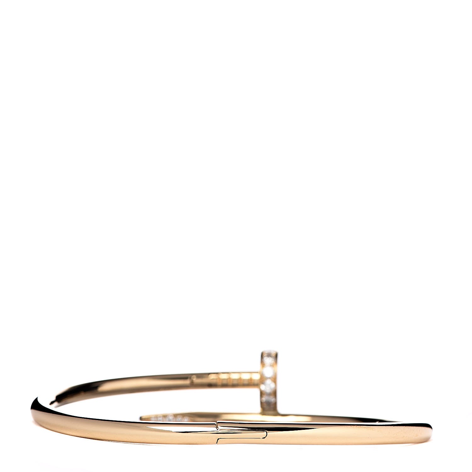 Cartier 18K Yellow Gold Diamond Juste Un Clou Bracelet 17 3 of 5