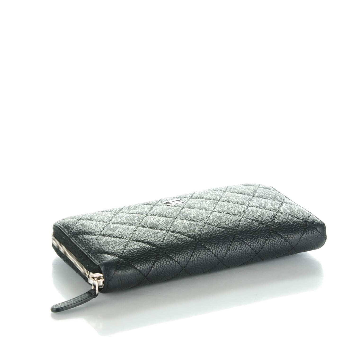 Chanel Caviar Quilted Large Gusset Zip Around Wallet Black 4 of 8