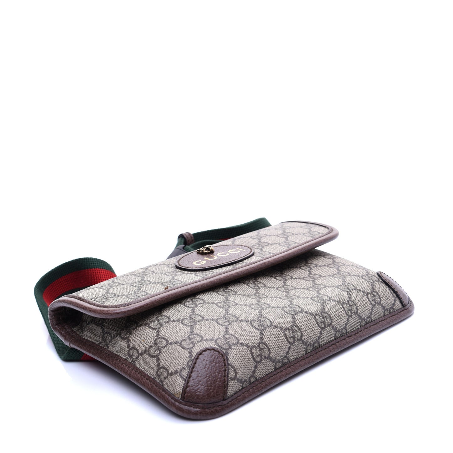 GG Supreme Monogram Neo Vintage Web Belt Bag Brown