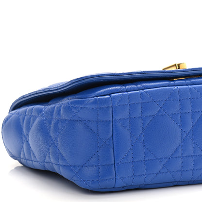 Christian Dior Calfskin Cannage Small Caro Bag Blue 8 of 9