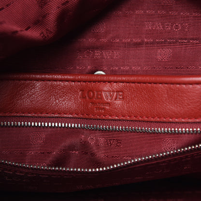 Loewe Calfskin Logo Shoulder Bag Red 6 of 10