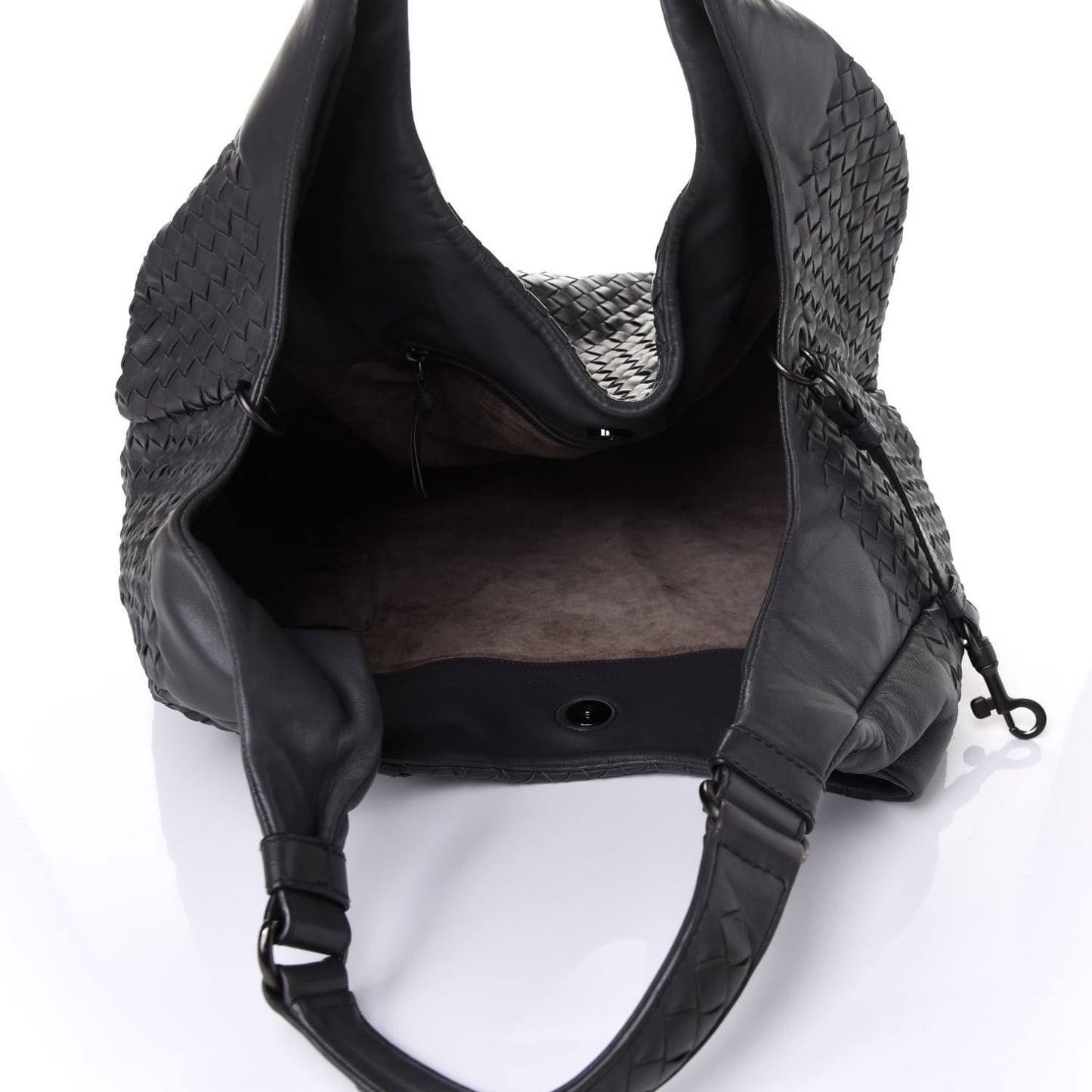 Nappa Intrecciato Large Campana Hobo Shadow