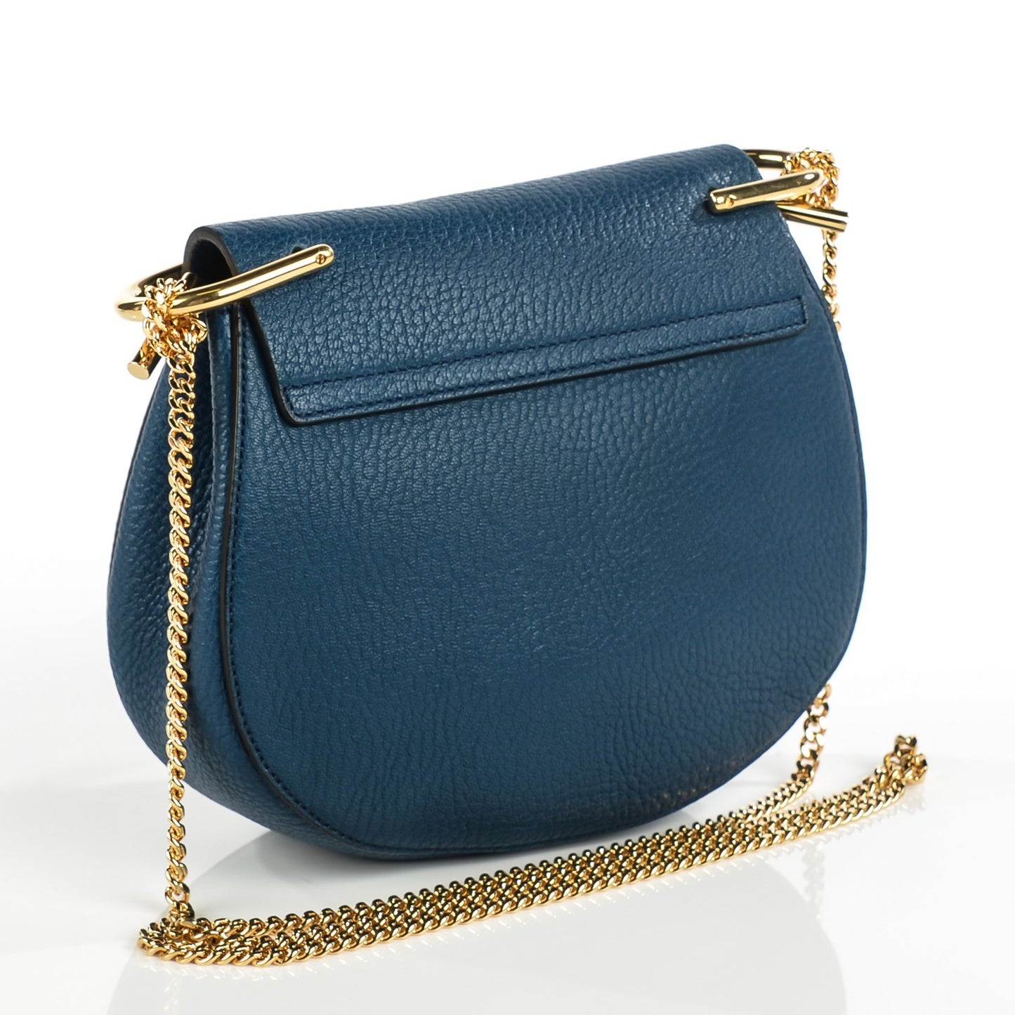 Grained Lambskin Mini Drew Shoulder Bag Factory Blue