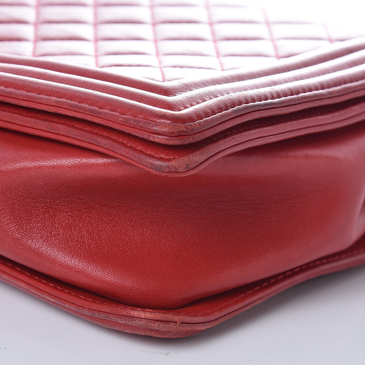Chanel Lambskin Quilted New Medium Boy Flap Red 15 of 16