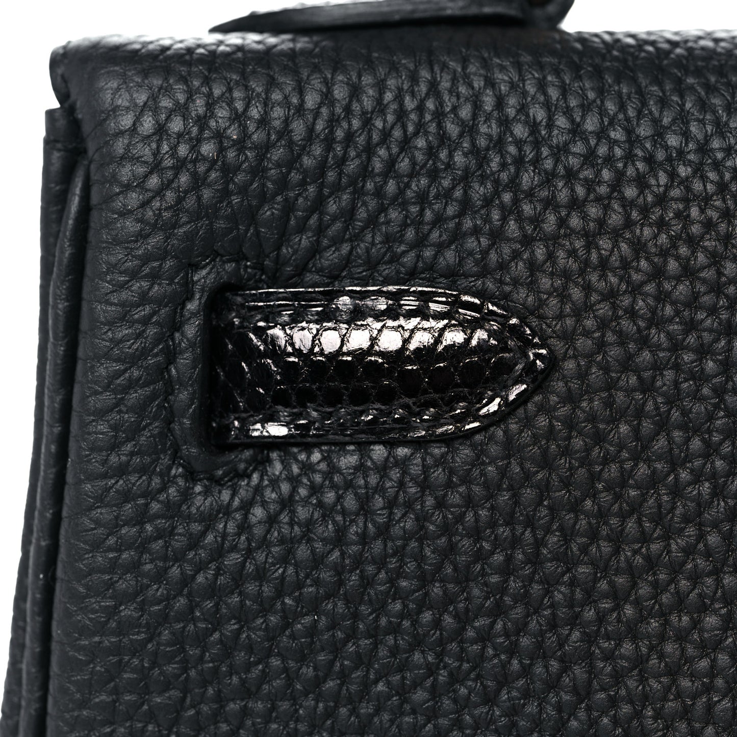 Togo Lizard Kelly Retourne Touch 25 Black