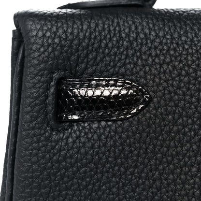 Hermes Togo Lizard Kelly Retourne Touch 25 Black 14 of 38