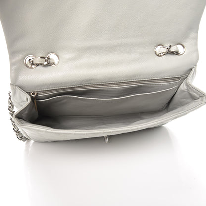 Chanel Washed Caviar Jumbo Single Flap Grey 6 of 9
