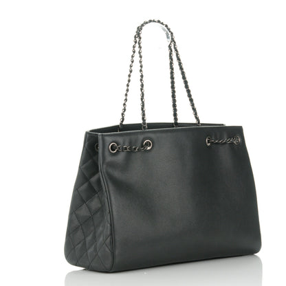 Chanel Grained Calfskin Large Shopping Tote Black 3 of 7
