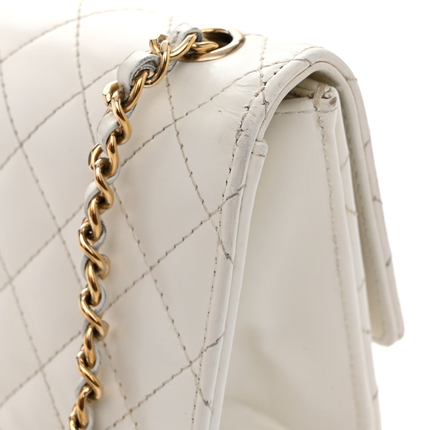Chanel Glazed Calfskin Quilted Small Flap White 15 of 17