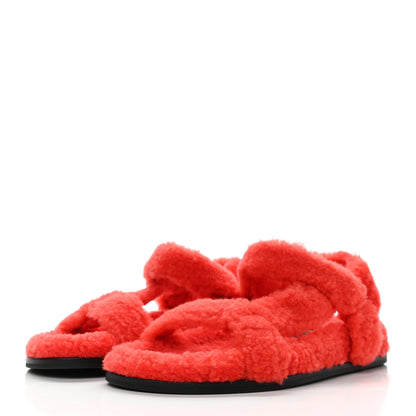 Fendi Shearling FF Fendi Feel Sandals 38 Georgia Georgia Scuro 3 of 9