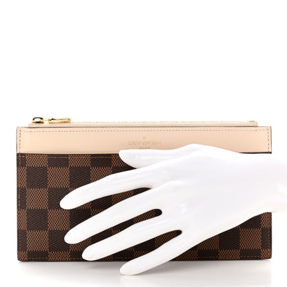 Louis Vuitton Damier Ebene Slim Purse Cream 2 of 7