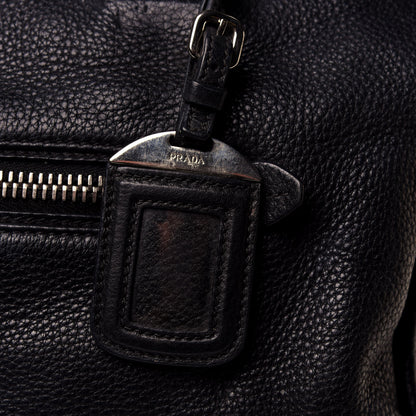 Prada Vitello Daino Top Handle Tote Black 29 of 39