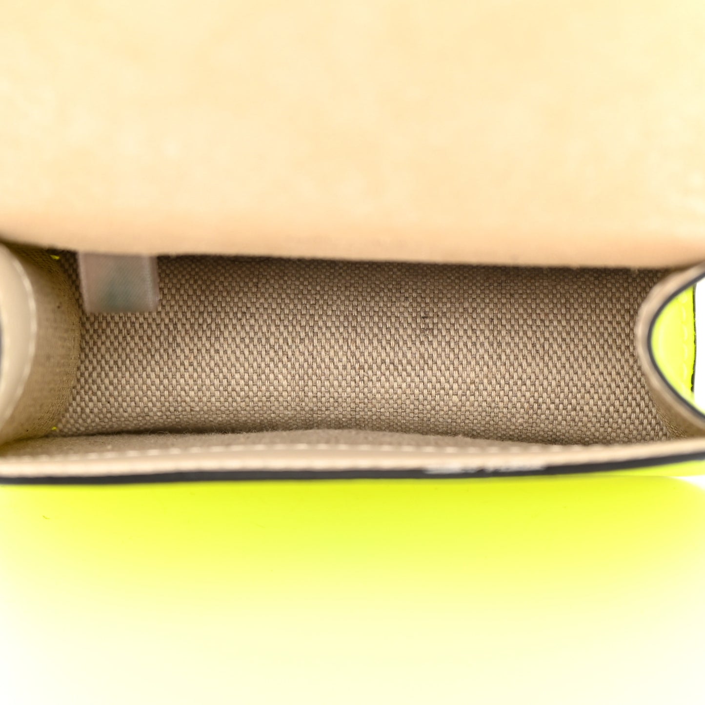 Patent Calfskin Micro Varenne Top Handle Satchel Neon Citron