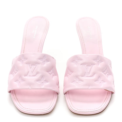 Louis Vuitton Lambskin Embossed Monogram Revival 95mm Mules 40 Rose Claire 2 of 11