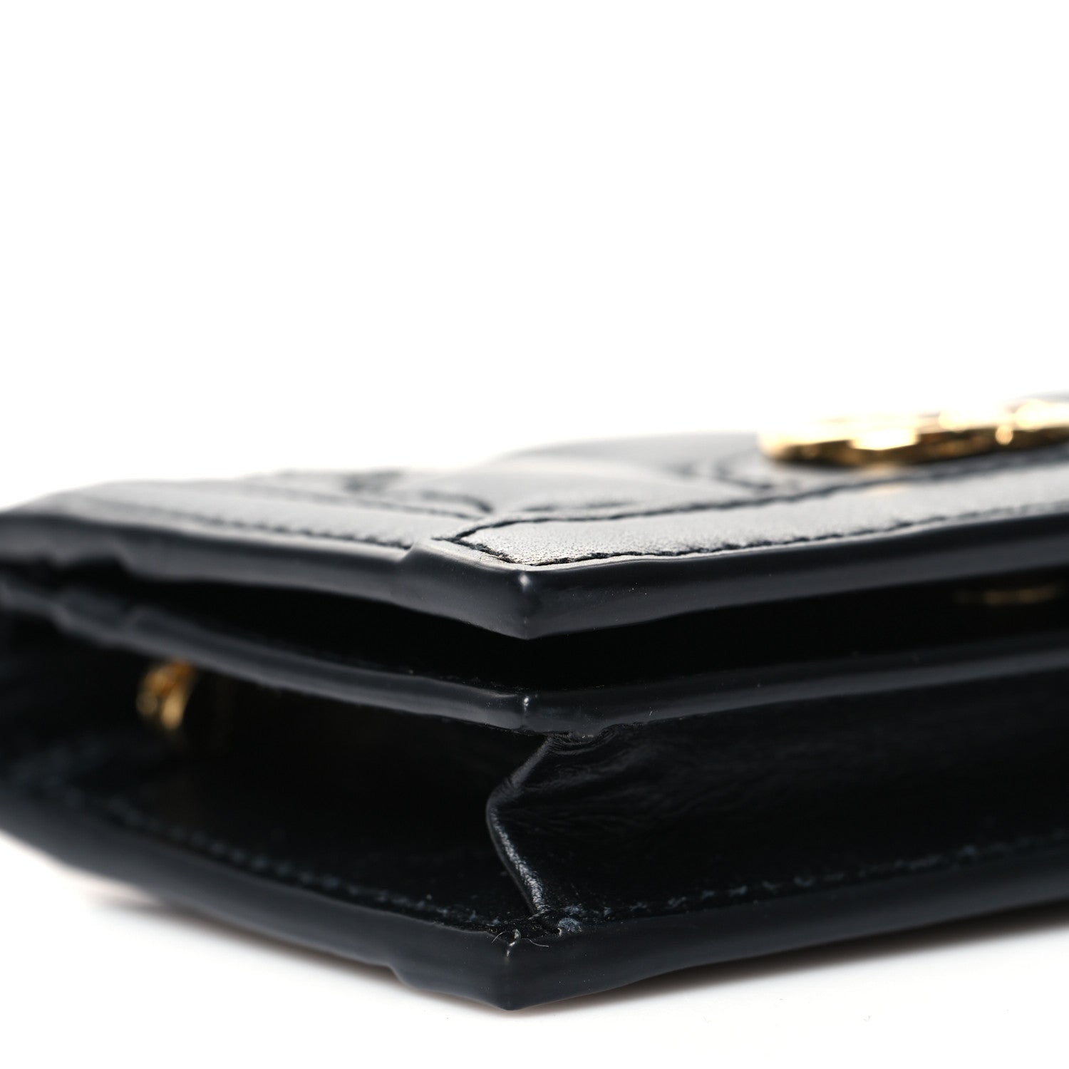 Gucci Calfskin GG Matelasse Card Case Wallet Black 10 of 12