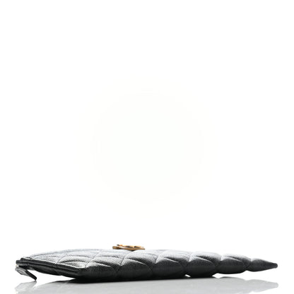 Chanel Caviar Quilted Classic Zip Boy Pouch Black 4 of 11