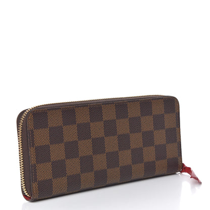 Louis Vuitton Damier Ebene Clemence Wallet Cherry 3 of 11