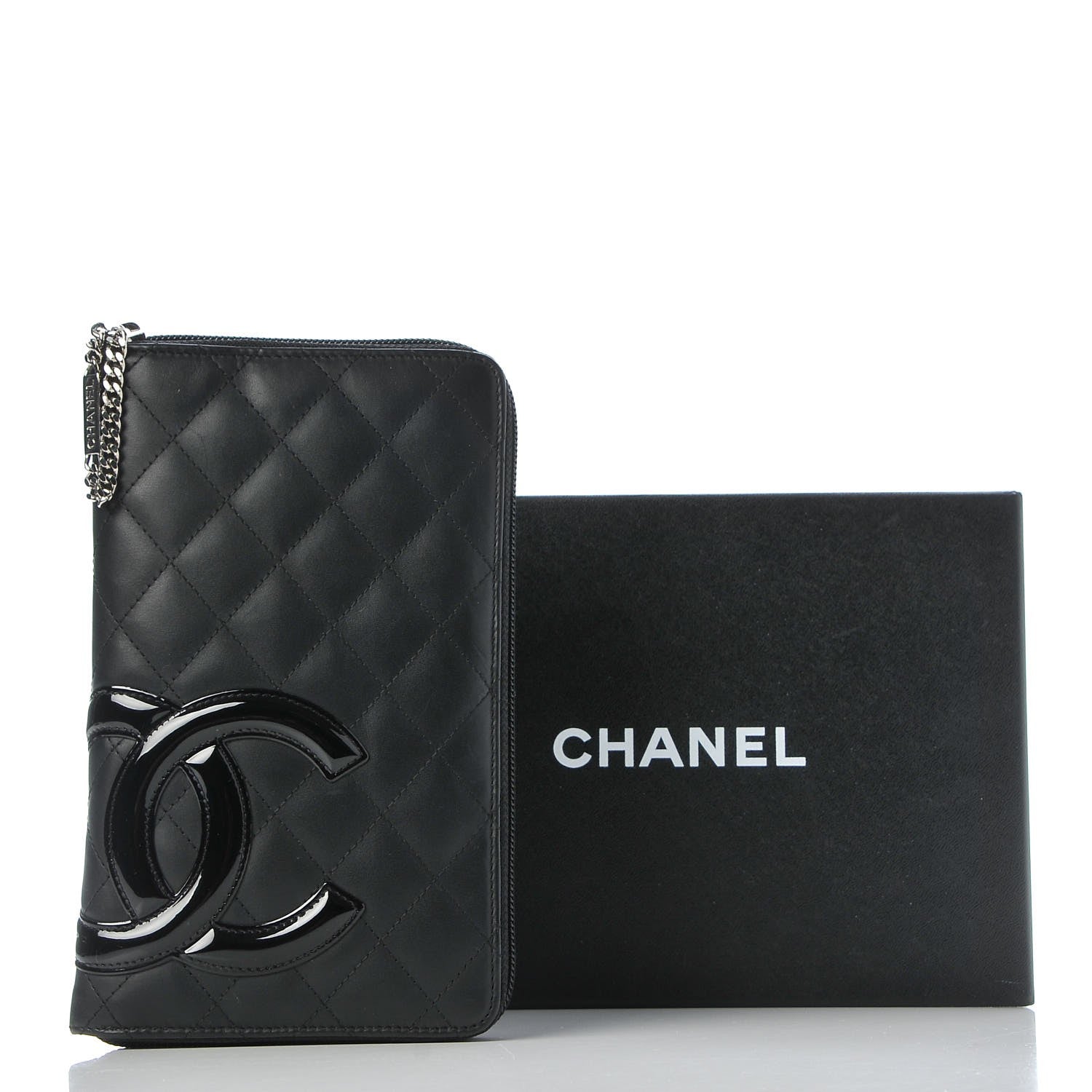 Chanel Calfskin Cambon Zip Around Organizer Wallet Black 12 of 12