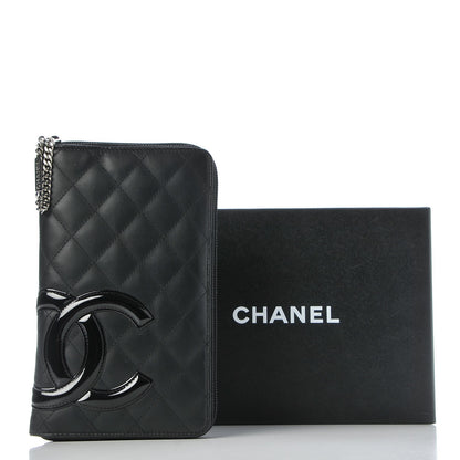 Chanel Calfskin Cambon Zip Around Organizer Wallet Black 12 of 12