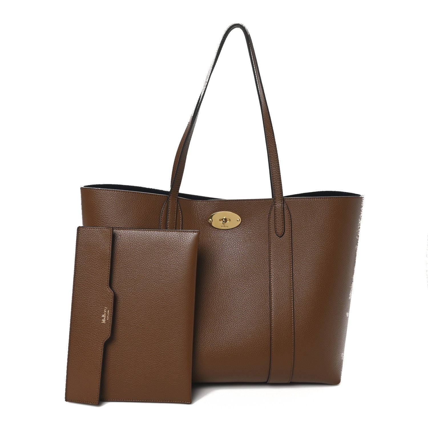 Mulberry Small Classic Grain Bayswater Tote Oak Oxford Blue 3 of 10