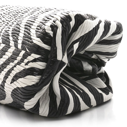 Bottega Veneta Nappa Zebra Print The Pouch Oversized Clutch White Black 11 of 11