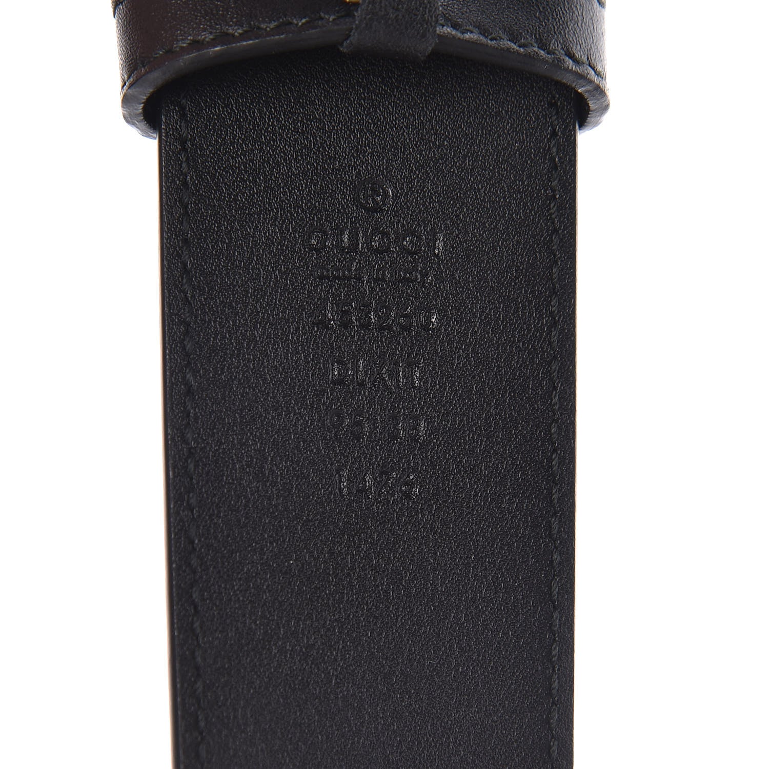 Gucci Moon Calfskin Pearl Double G 40mm Belt 95 38 Black Cream 4 of 6