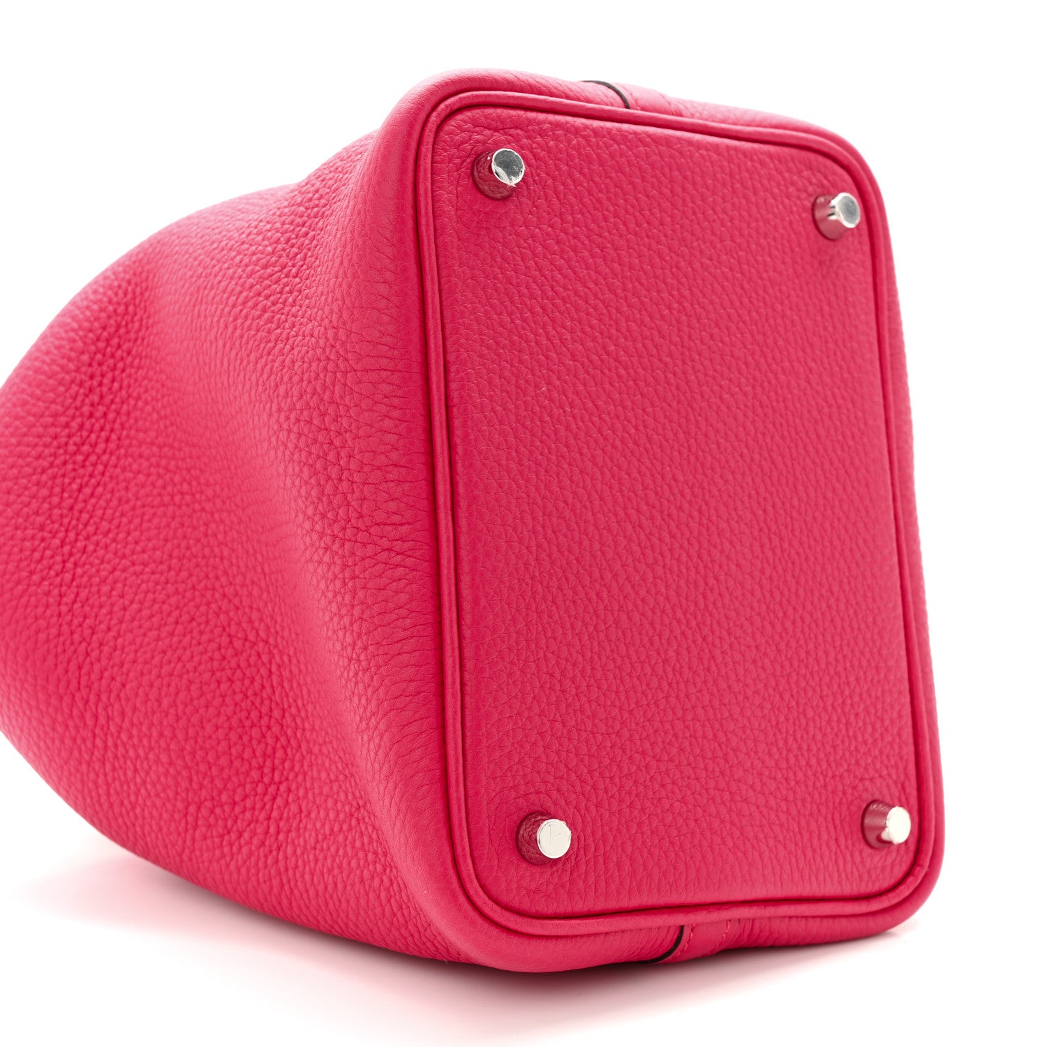 Hermes Taurillon Clemence Matte Alligator Picotin Lock Touch 18 PM Framboise 9 of 11