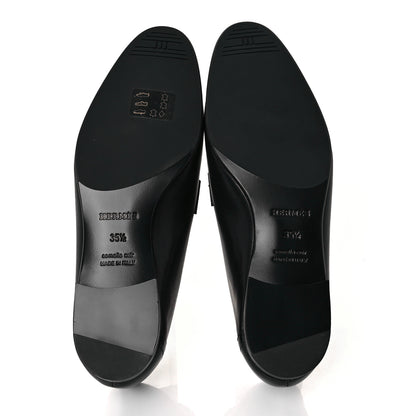 Hermes Goatskin Womens Paris Loafers 35.5 Black 5 of 9