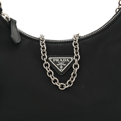 Prada Nylon Re-Edition 2005 Shoulder Bag Black 8 of 10