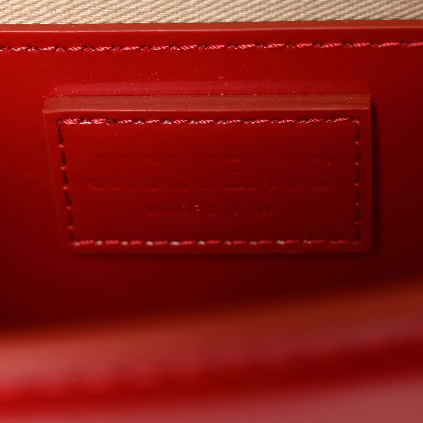 Glazed Calfskin Le Bambino Long Red
